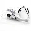 Head Mounted Hands Free Magnifying Glass USB Charging LED Interchangeable Lenses