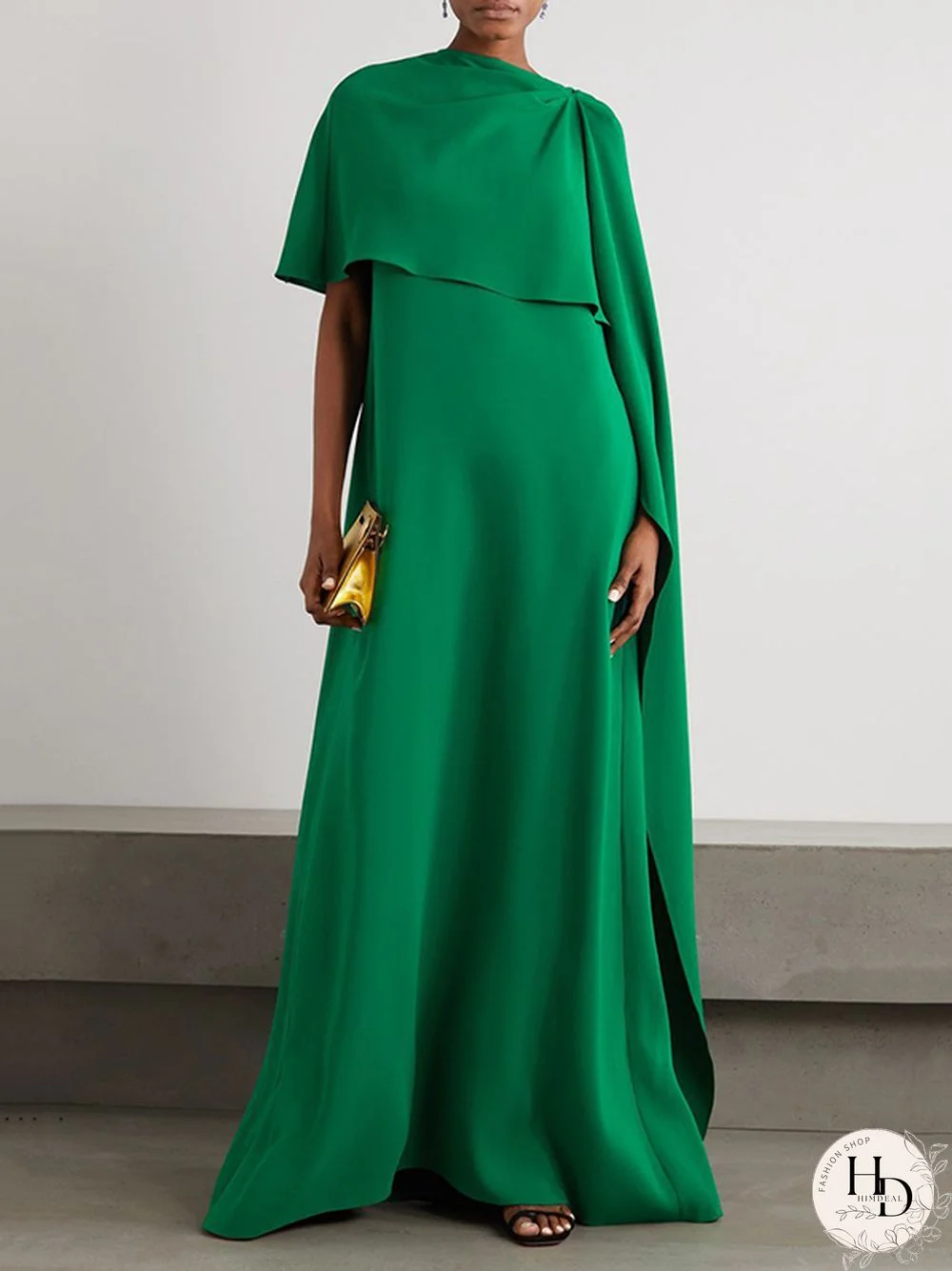 Loose Asymmetric Solid Color Maxi Dresses