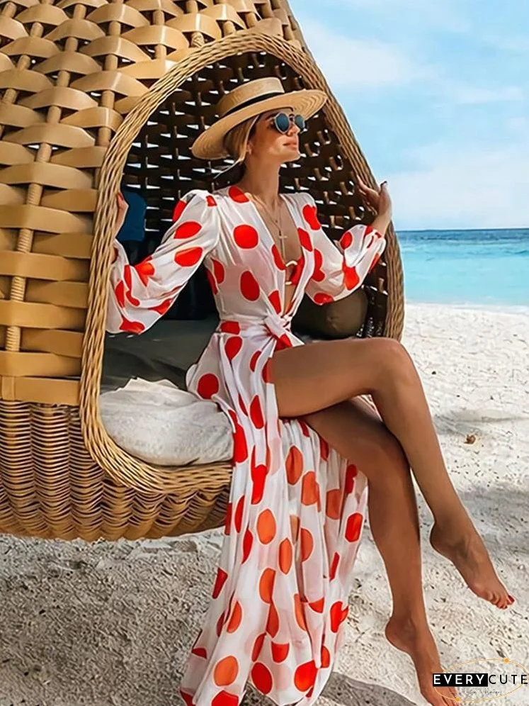 New Wave Point Chiffon Beach Holiday Dress