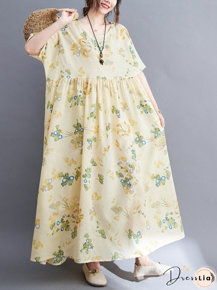 Women Plus Size Bohemian Loose Dress