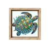 Turtle DIY Special Shape Double sided Print Clear Diamond Art Kit Wooden Framed Diamond Painting Kit(20x20cm)