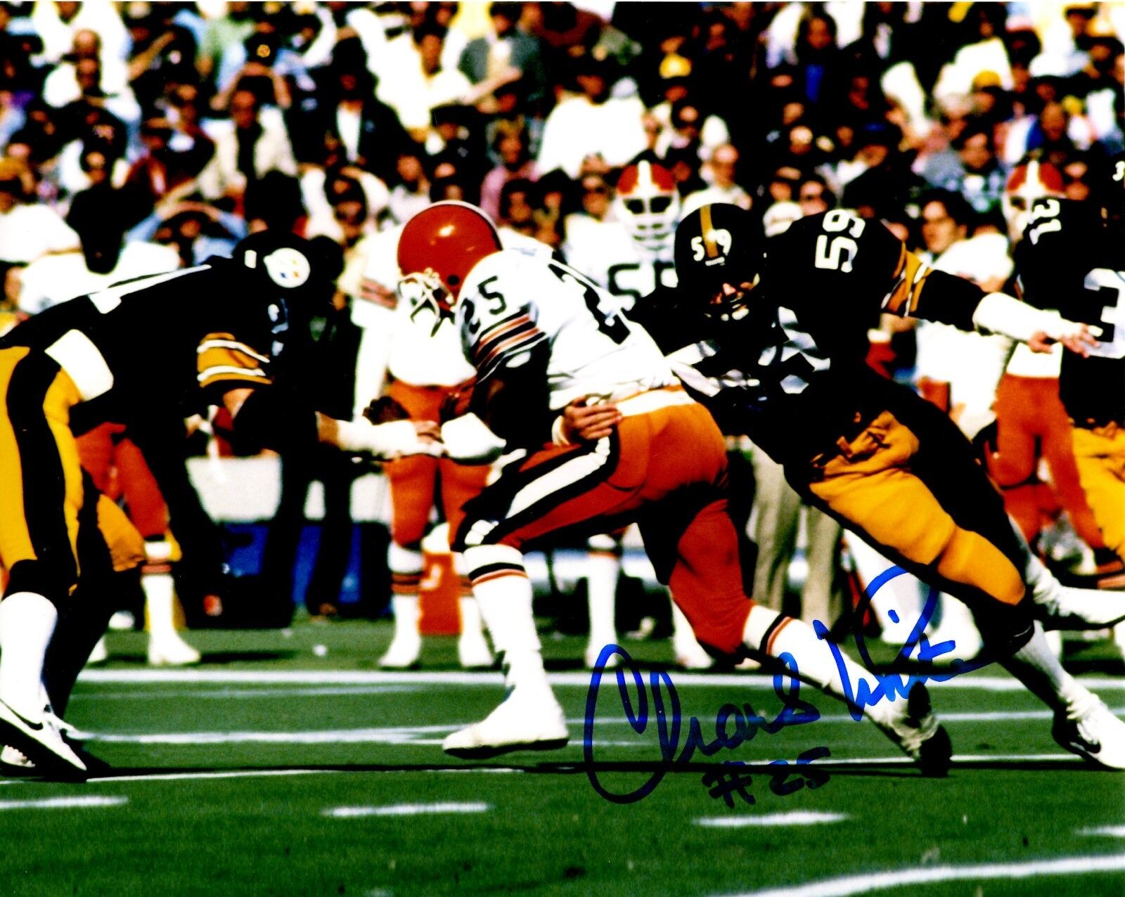 Signed 8x10 CHARLES WHITE Cleveland Browns Autographed Photo Poster painting - w/ COA