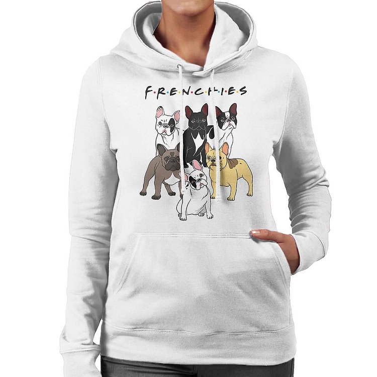 Friends French Bulldog Mashup Women's Hooded Sweatshirt