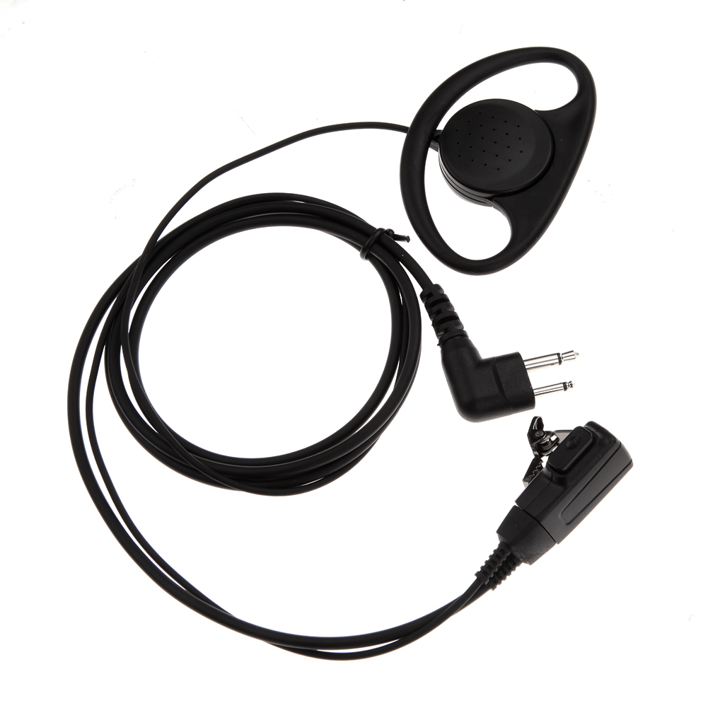 

2-pin D Shape Earpiece Headset PTT Mic for Motorola GP88 CT150 P040 Radio, 501 Original