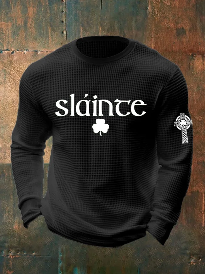 Men's St. Patrick's Day Waffle Long Sleeve T-Shirt  socialshop