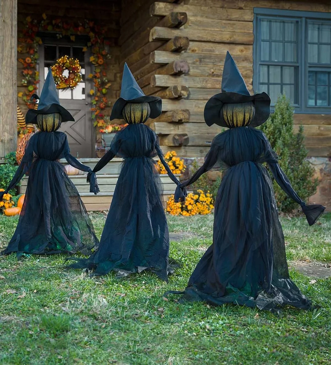 Hugoiio™Lighted Halloween/Christmas Witch Stake For Halloween/Christmas Decoration