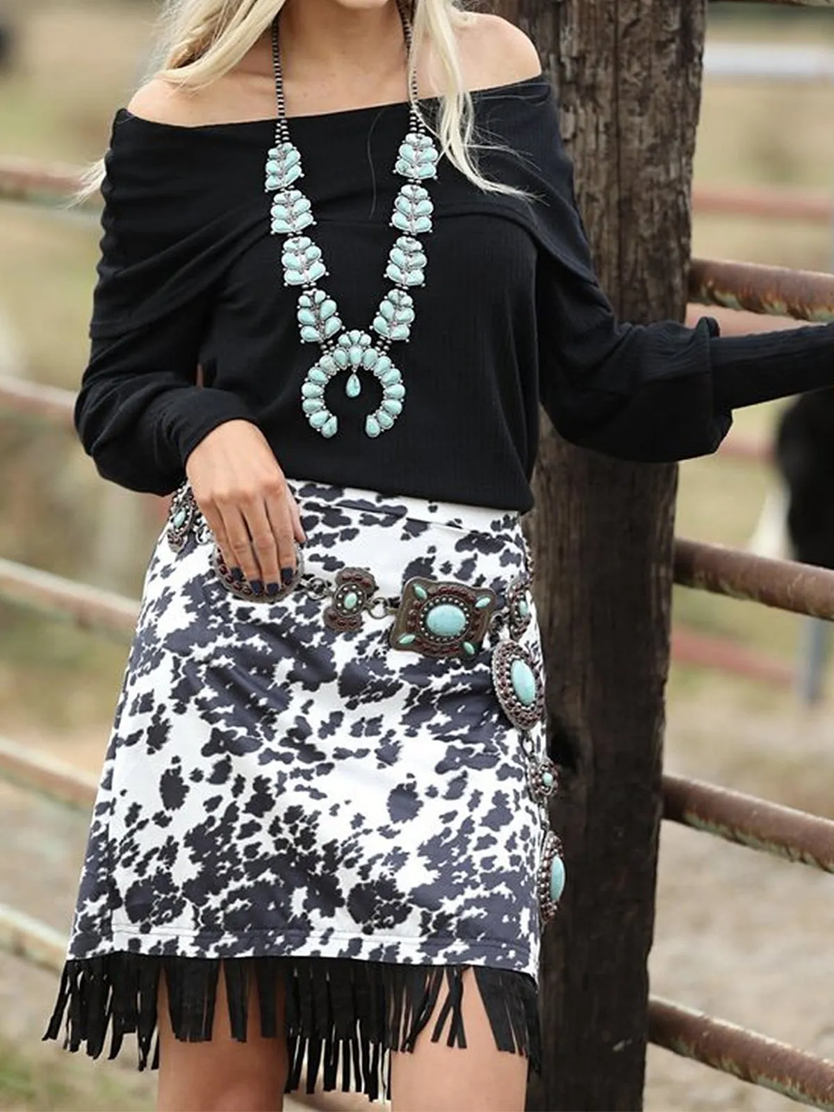 Vintage Leopard Shift Skirt