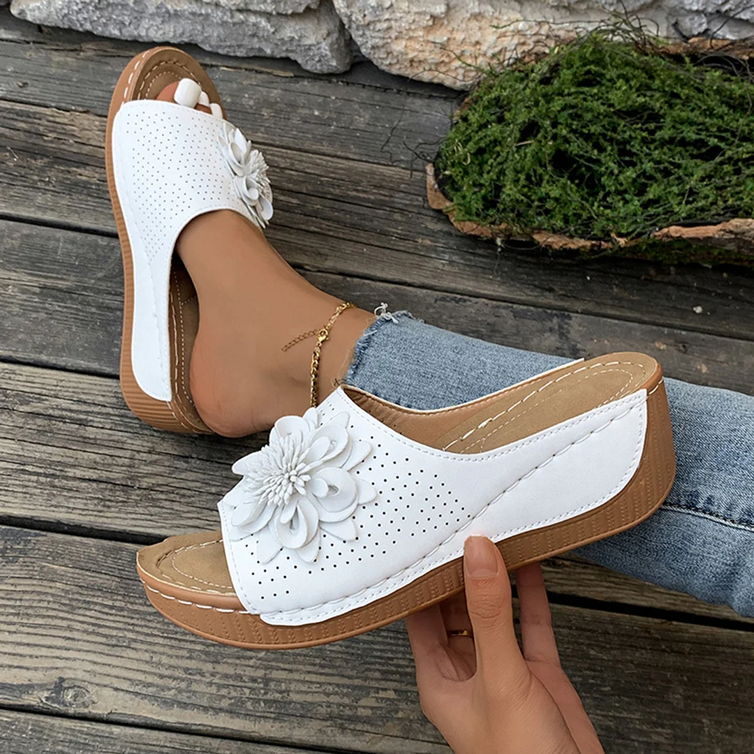 Yyvonne Spring And Summer New Slope Heded Toe Fish Mouth Slippers Women Cool Drag Large Size Women's Shoes