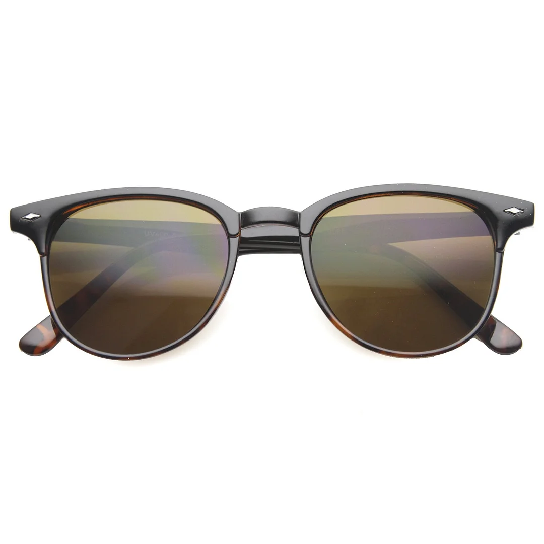 Retro Slim Temples Square Lens Horn Rimmed glasses 49mm