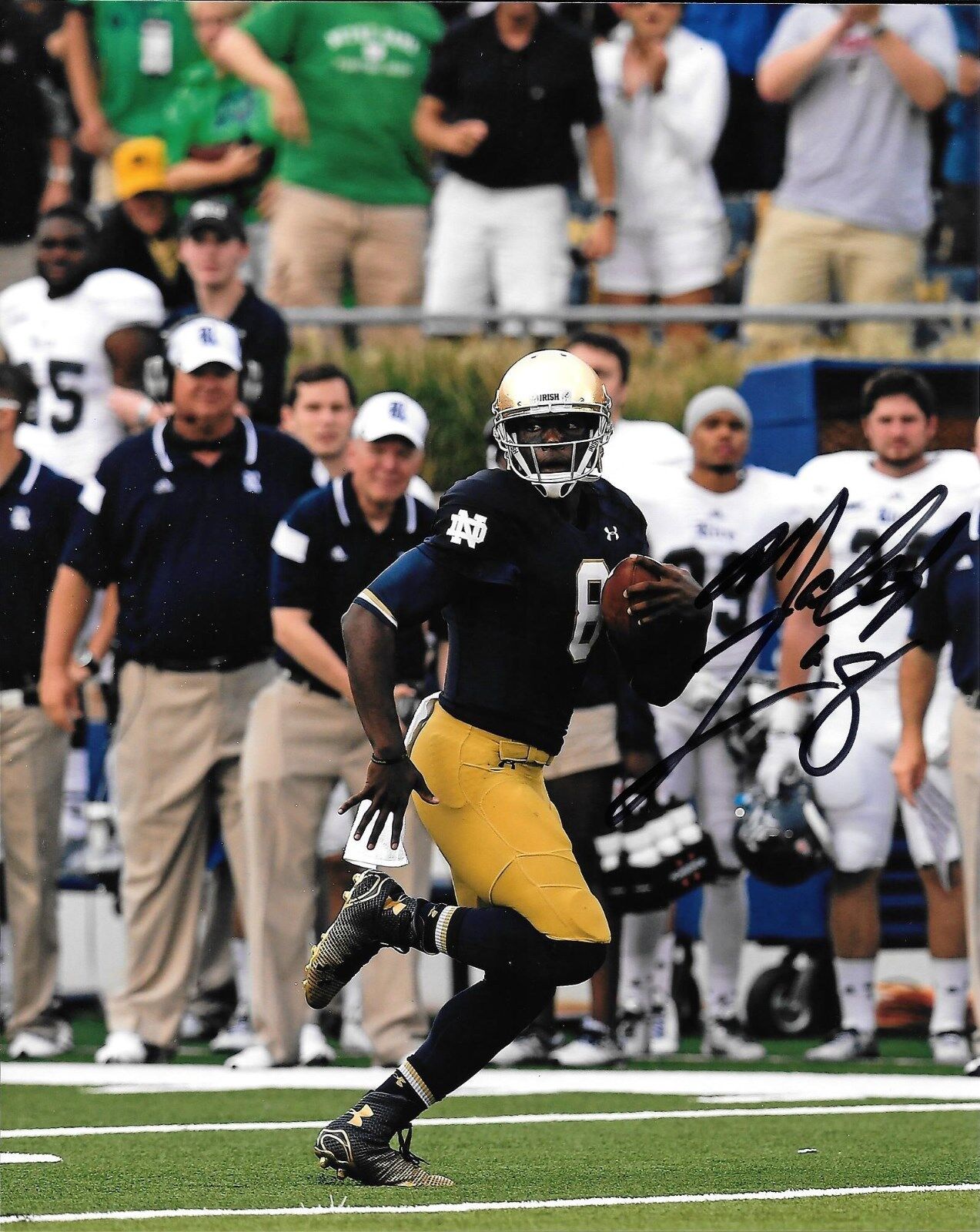 MALIK ZAIRE HAND SIGNED NOTRE DAME FIGHTING IRISH 8X10 Photo Poster painting W/COA