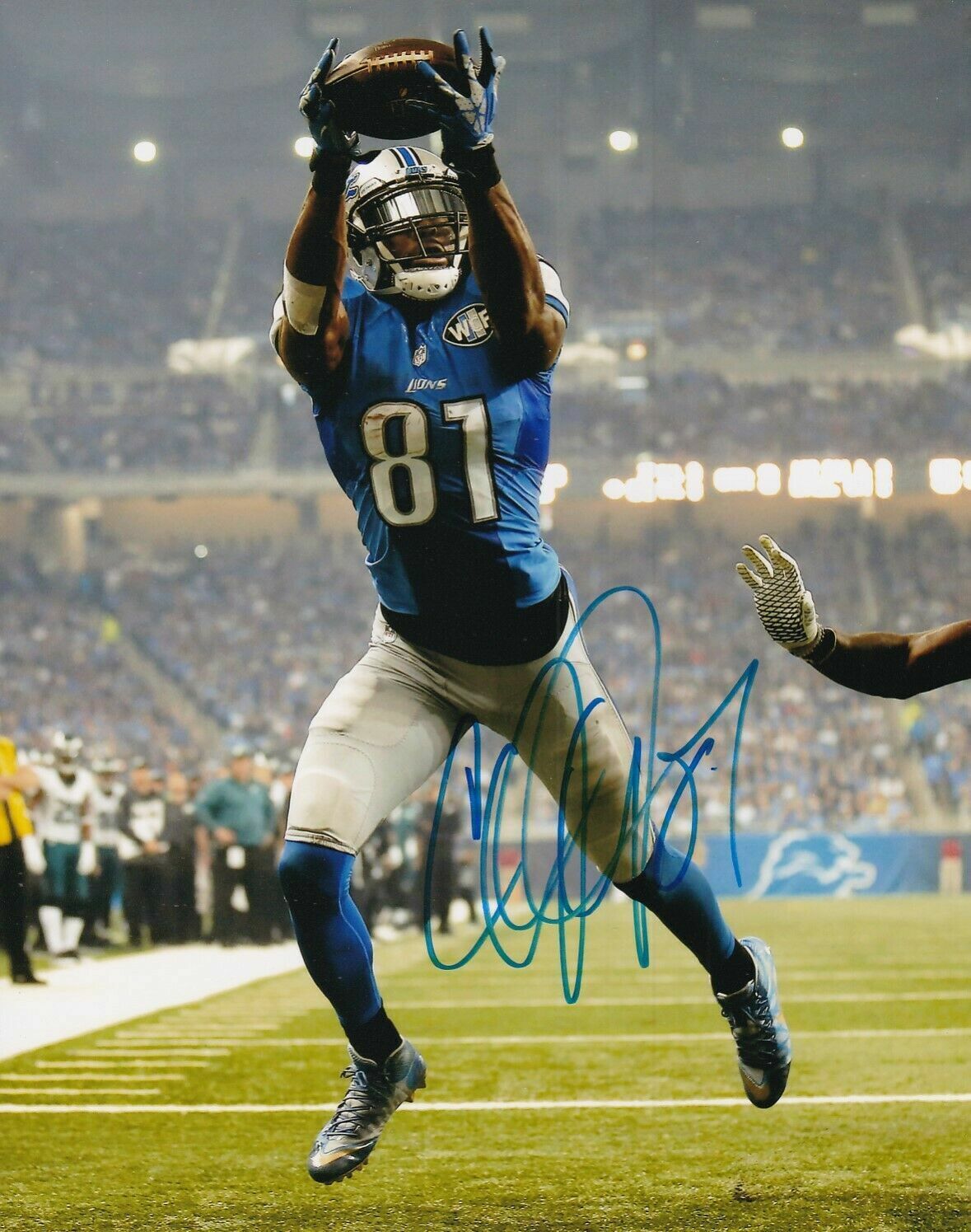 Calvin Johnson Autographed Signed 8x10 Photo Poster painting ( HOF Lions ) REPRINT