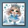 Snow Girl - Diamond Painting - Partial Special Shaped Drill(Canvas|30*30cm)