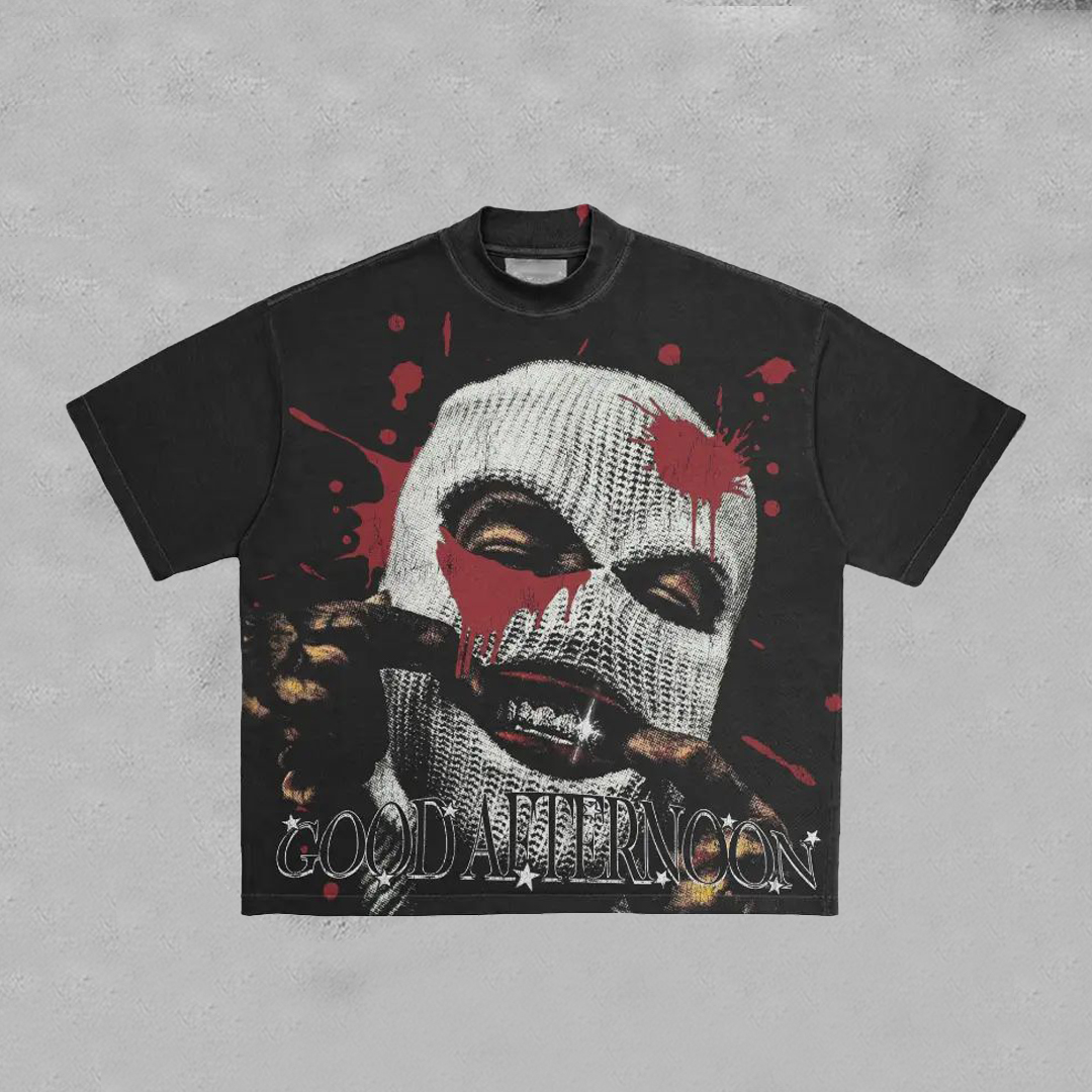 Sopula Vintage Goodanerncon Portrait Graphic Distressed Acid Wash T-Shirt - Sopula ｜Premium Graphic Tees & Graphic Streetwear
