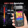 BSIDE Thermal Imaging Camera Multimeter, 320 x 320 IR Resolution with 15 Thermal Palettes, 20000 Counts with 3.98 Inch Touch LCD, Measuring Cap, AC Clamp, Temperature Diode for Electrical Home Electronic Inspection