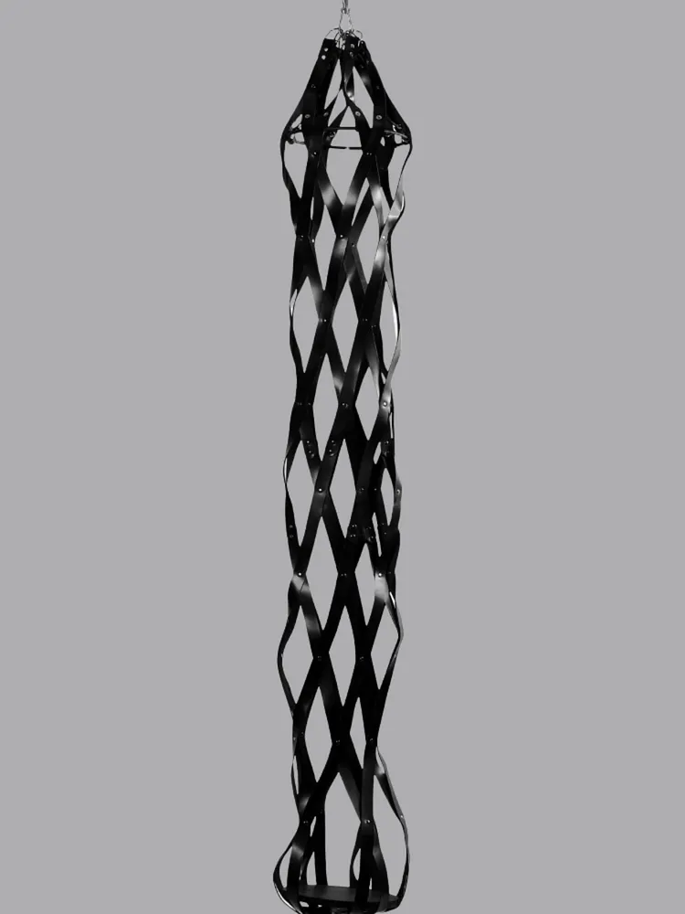 pornhint Pornhint BDSM Hanging Bondage Strap Cage ? Premium Leather Suspension Harness, Full-Body Enclosure, couple?s kink equipment, erotic suspension gear pussy clamp