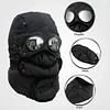 Winter Thermal Hat with Glasses Windproof Ski Mask Cap 