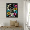 Skelett Hand - Rundbohrer Diamantmalerei - 40*50cm