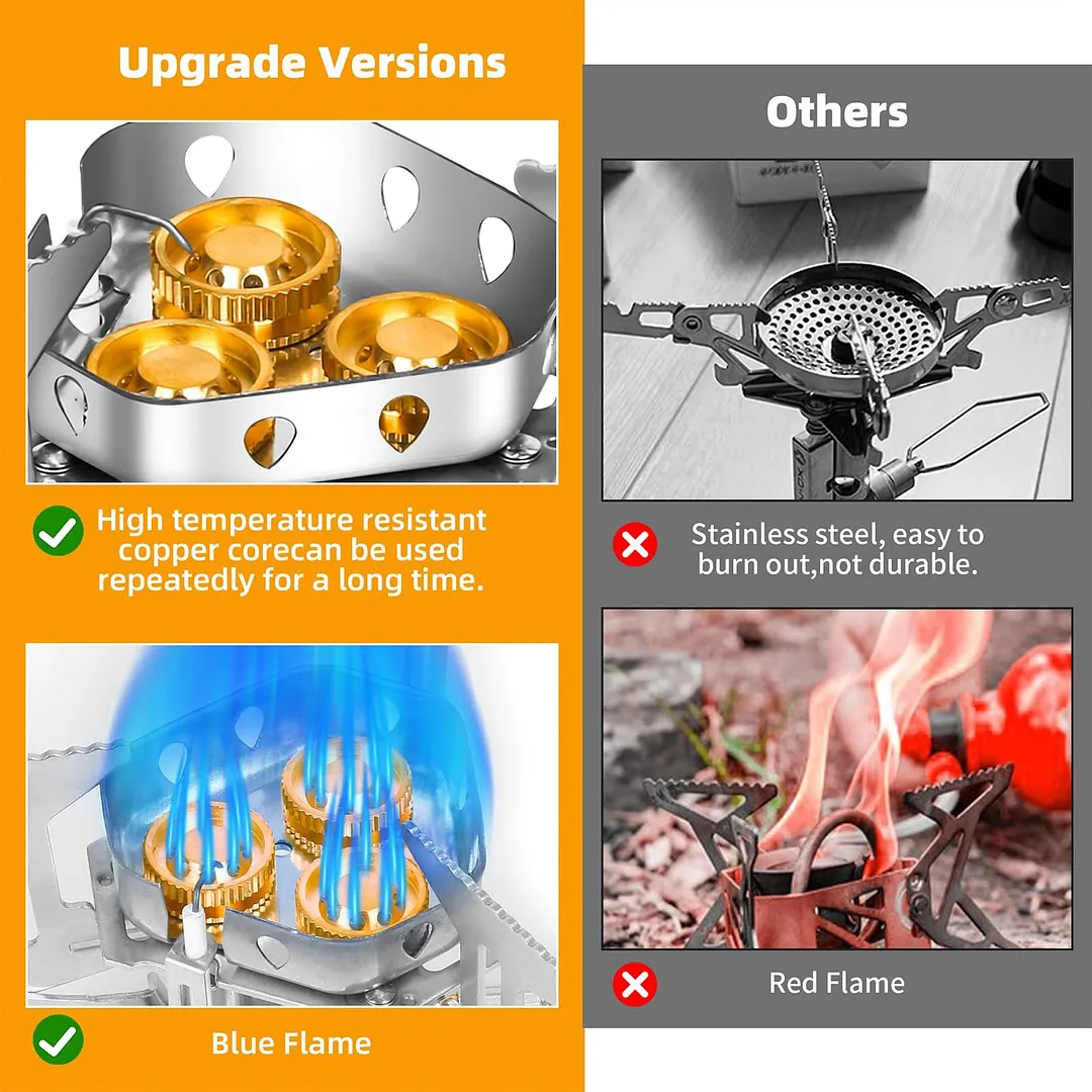 🔥LAST DAY 49% OFF🌟9900W/7200W Windproof Camping Stove. Camping Gas Stove with Piezo Ignition