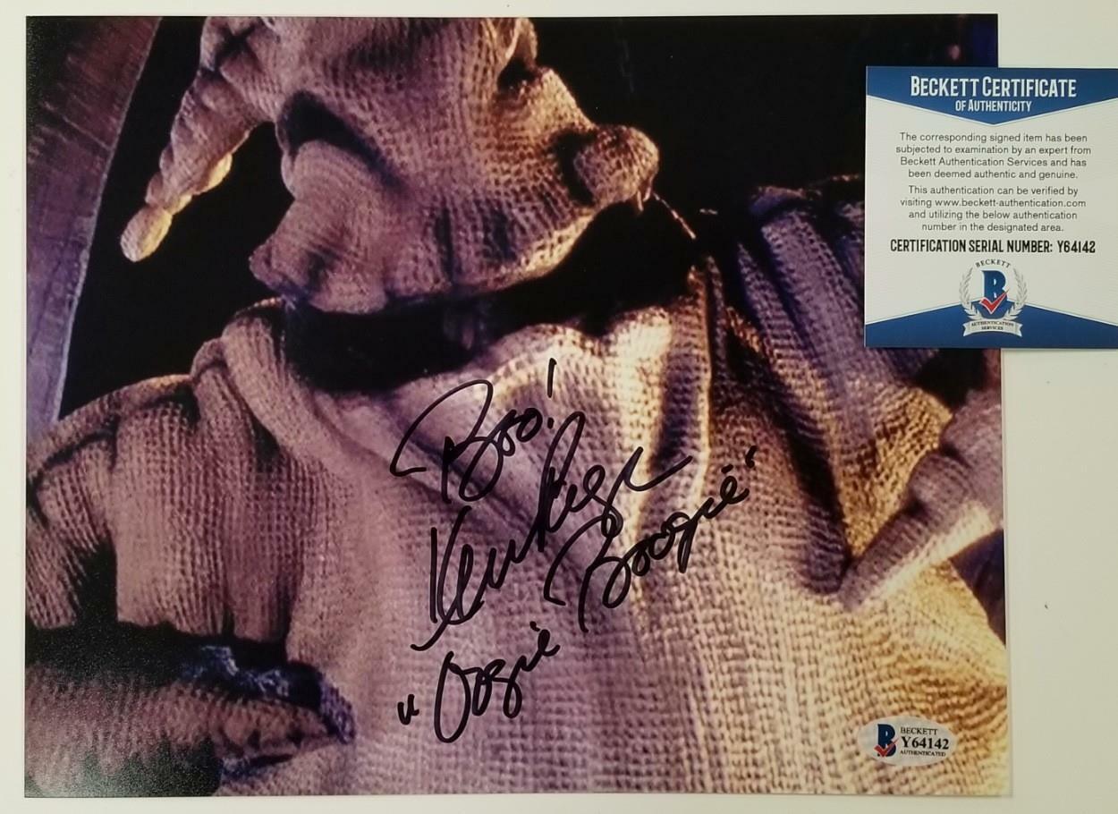 Ken Page signed Nightmare Before Christmas 8x10 Photo Poster painting #8 Oogie Boogie ~ BAS COA