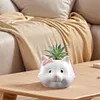[US Local Warehouse] Cat Ceramic Succulent Pot Bonsai Container Resin with Drain Hole for Home Office