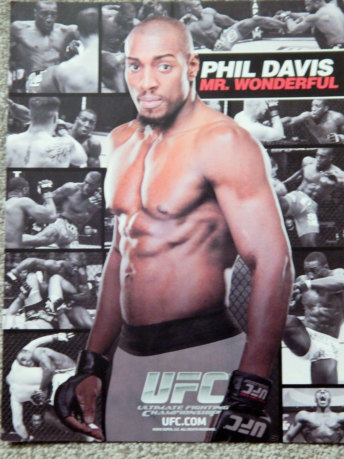 UFC PHIL DAVIS MR WONDERFUL DELUXE 8 1/2 X 11 OFFICIAL Photo Poster painting COLLECTIBLE