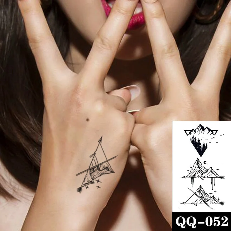 Tattoo Sticker Moon Sun Lunar Star Element Body Art Makeup Waterproof Temporary Women and Men Fake Tatoo
