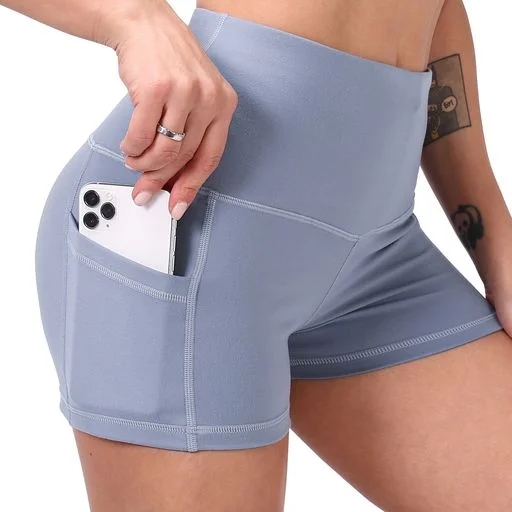 SVOKOR Sport Shorts Women High Waist Fitness Short Pants With Pockets Gym Running Yoga Leggings For Femal Panties