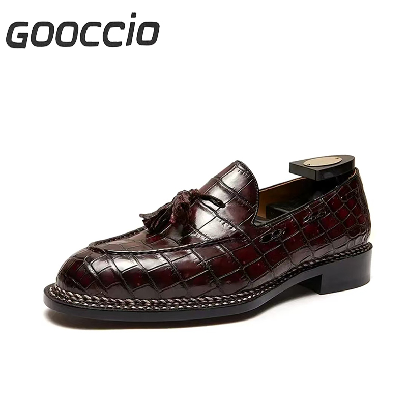 MY187 Crocodile Leather Dress Shoes/Loafer Shoes For Men GOOCCIO   