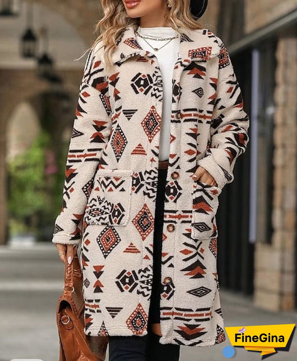 Special Print Long Sleeve Outerwear