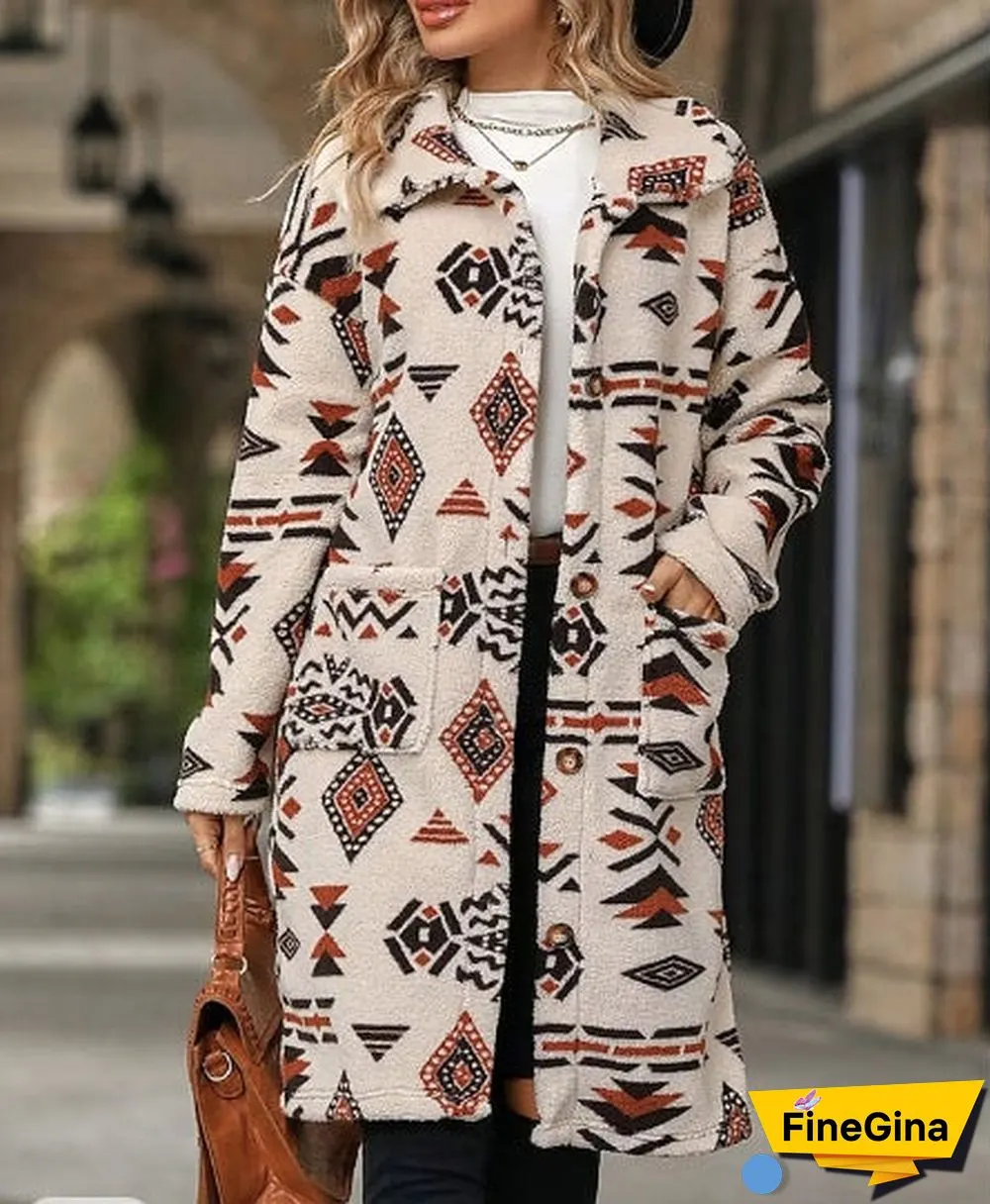 Special Print Long Sleeve Outerwear