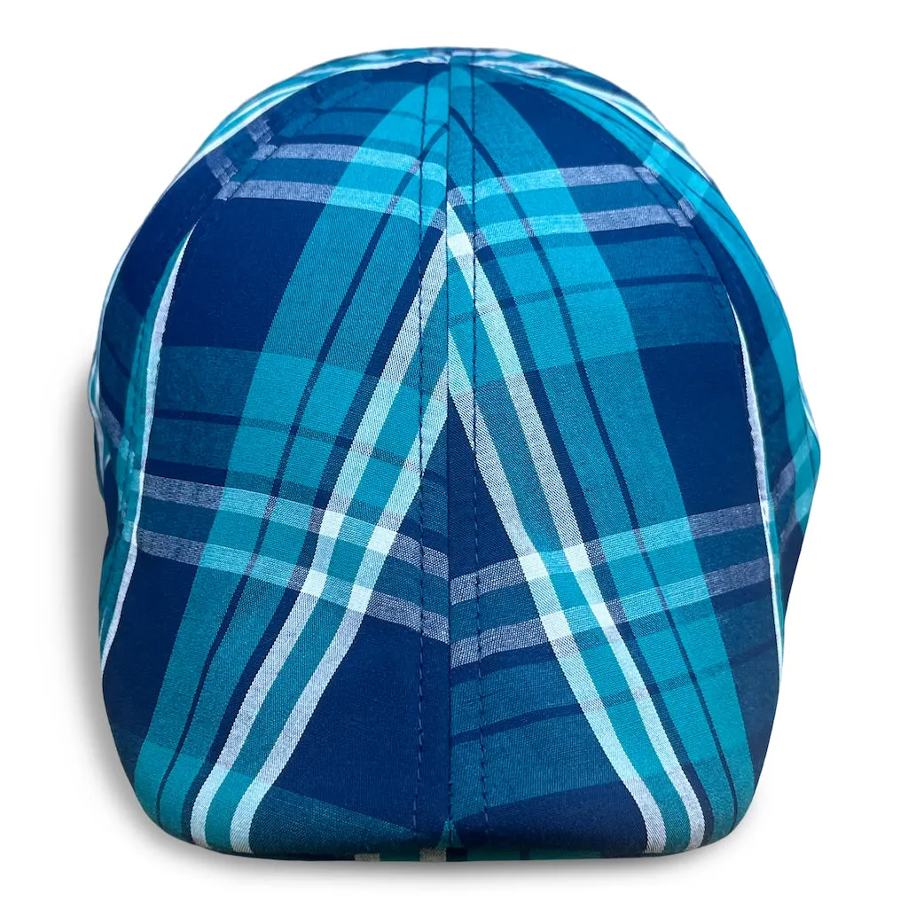 Hatsfashion-The Sweetwater Plaid Trainer   Cap - Tealwater