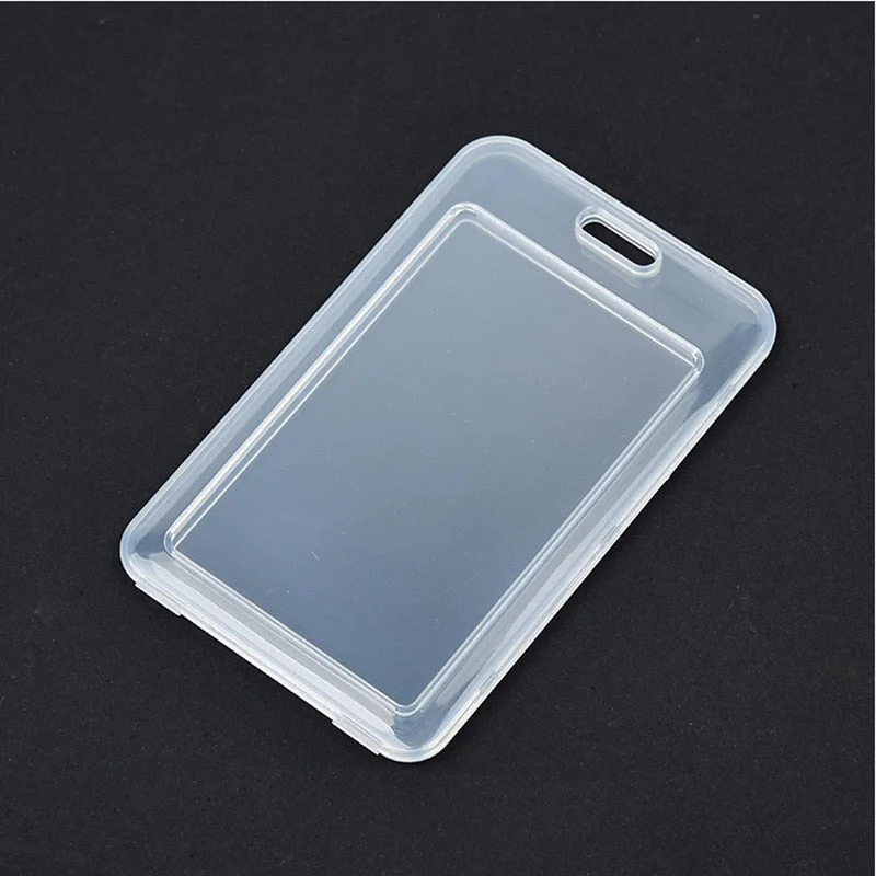 Women Men Transparent Card Cover Sleeves Unisex Work ID Clear Card Holder Protector Cover Badge Student Card Case Bag Pouch