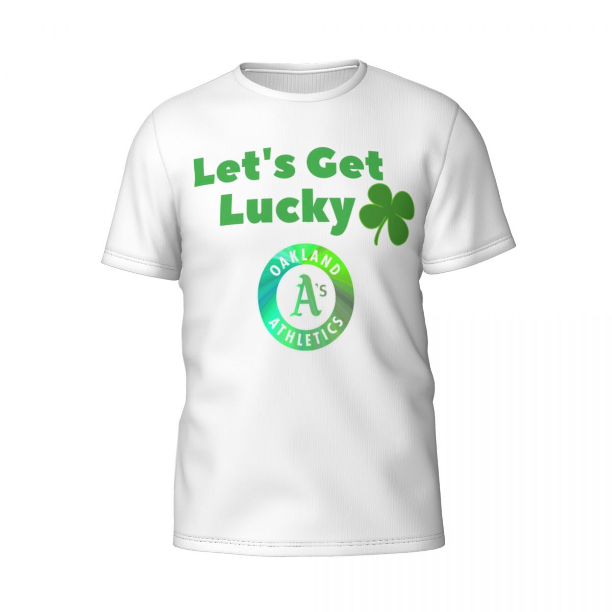 Oakland Athletics Get Lucky Clover St. Patrick's Day Short-Sleeve Men's T-Shirt