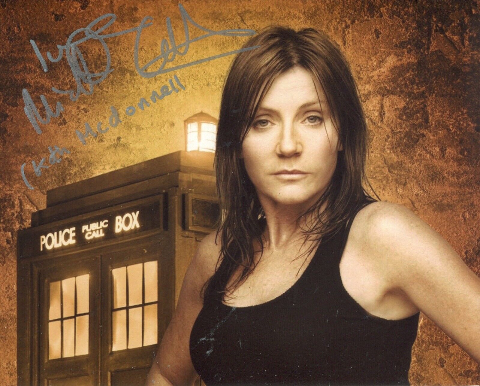 Actress MICHELLE COLLINS signed DOCTOR WHO 8x10 Photo Poster painting No2 - UACC DEALER