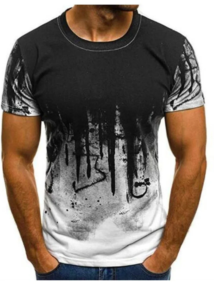 Summer Men's Camouflage Short Sleeve Large Size Casual Printed T-Shirt