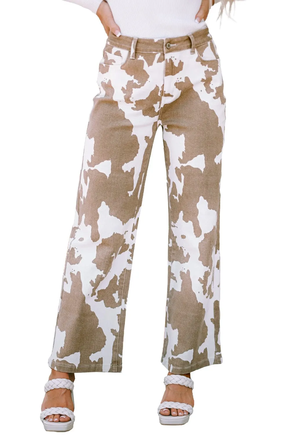 Fashionable Cow Print Trousers