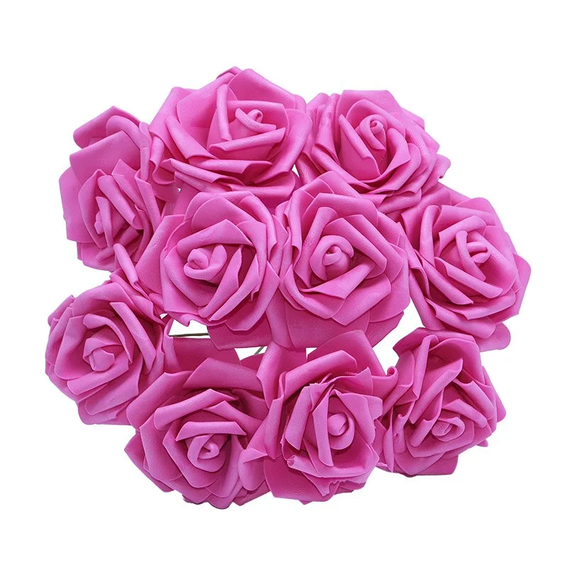 10/20/30Pcs Artificial Foam Rose Flowers Romantic Wedding Bride Bouquet Party Decor Birthday Gift Scrapbook DIY Craft Supplie