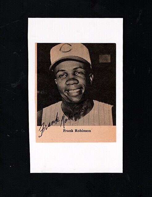 FRANK ROBINSON-CINCINNATI REDS AUTOGRAPHED Photo Poster painting ON 3X5 CARD-d.2019-HOF