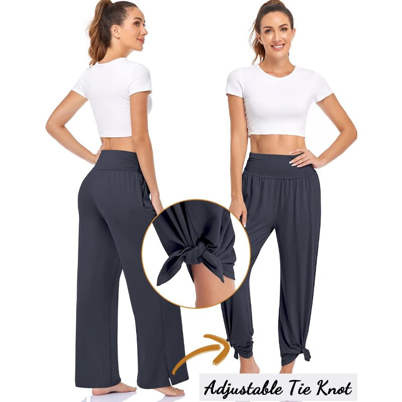 Women's Wide Leg Casual Loose Yoga Sweatpants Home Comfort Pajama Pants With Pockets