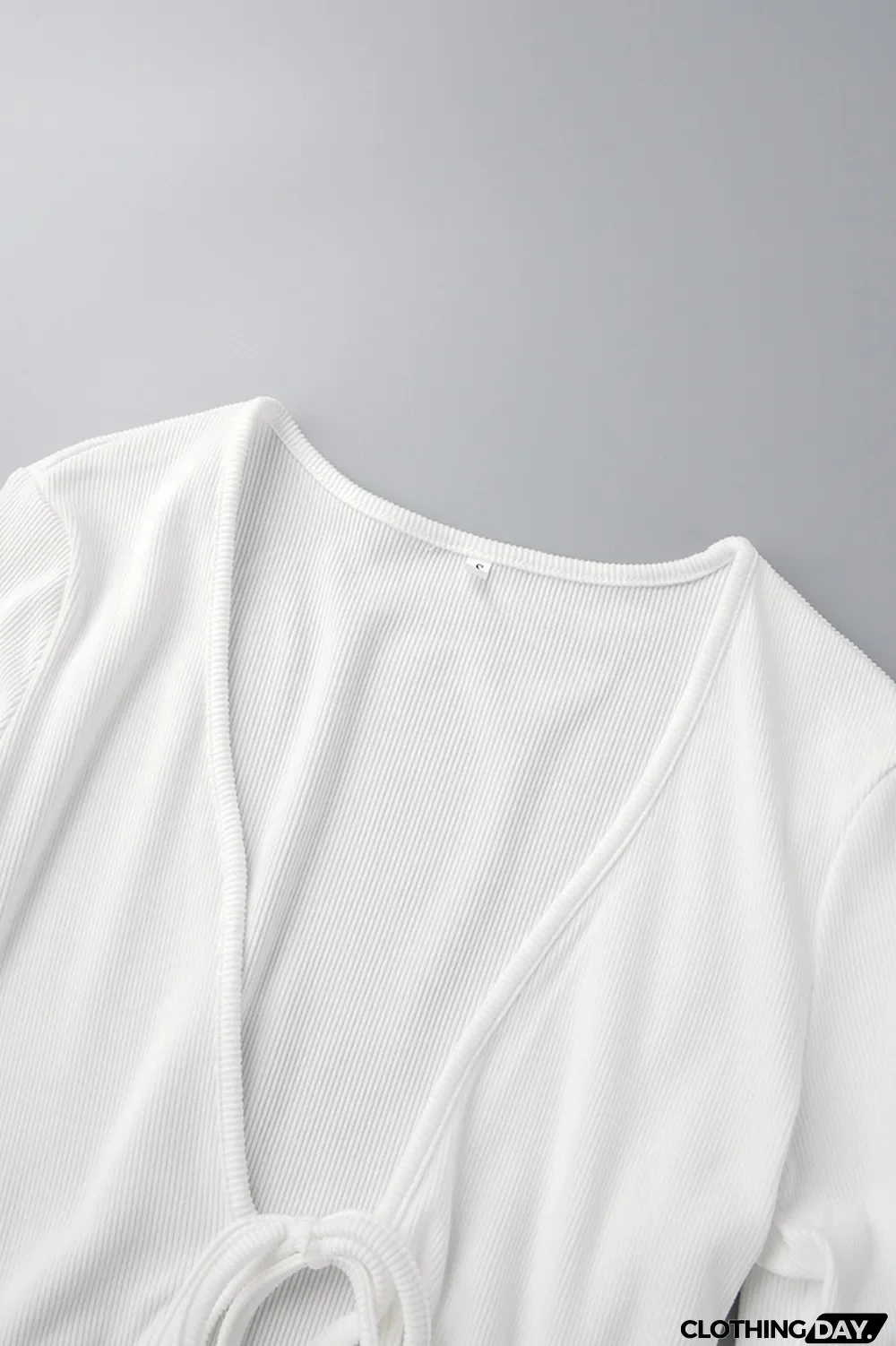 White Sexy Simplicity Solid Frenulum V Neck One Step Skirt Dresses