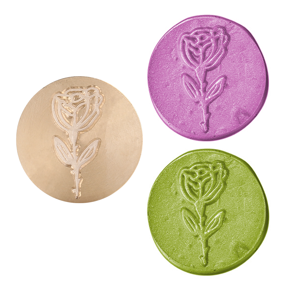 

25mm Vintage Round Plant Flower Sealing Stamp Head - Wax Seal Stamp, 501 Original