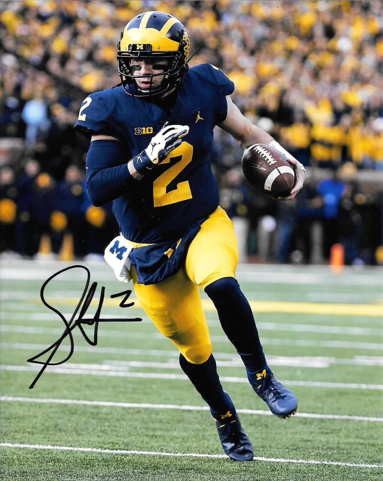 SHEA PATTERSON HAND SIGNED MICHIGAN WOLVERINES 8X10 Photo Poster painting W/COA