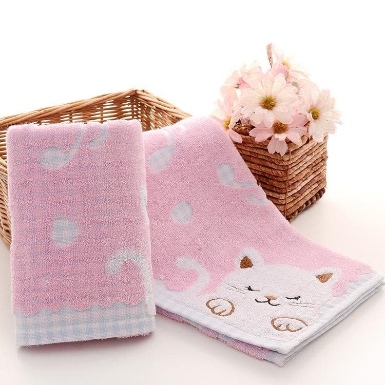 Pink/Blue Cute Kitty Couple Hand Towel SP1711113