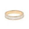 14K Yellow Gold Baguette Cut Lab Diamond Channel Setting Half Eternity Ring