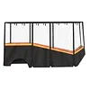[US Local Warehouse] Fits 6-Person Golf Cart Rain Cover with Transparent Windshield & Reflective Strips 600D Waterproof Oxford Fabric Outdoor Golf Cart Protector Compatible with Club Car & for EZGO