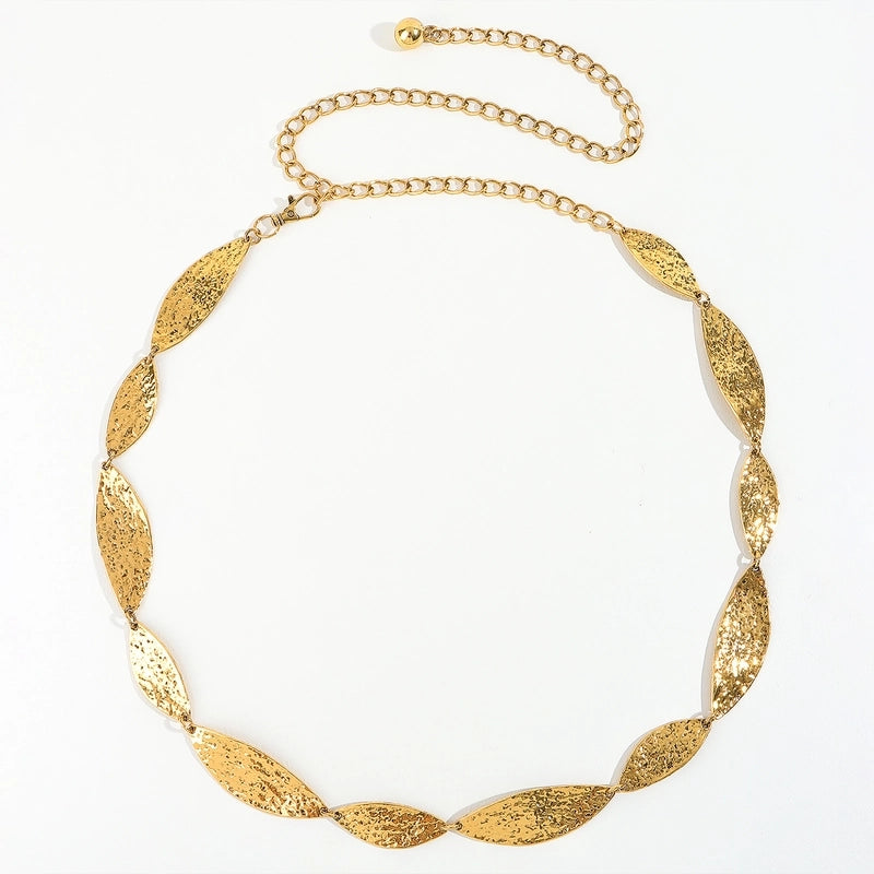 Basic Solid Color Plastic Women’s Chain Belts