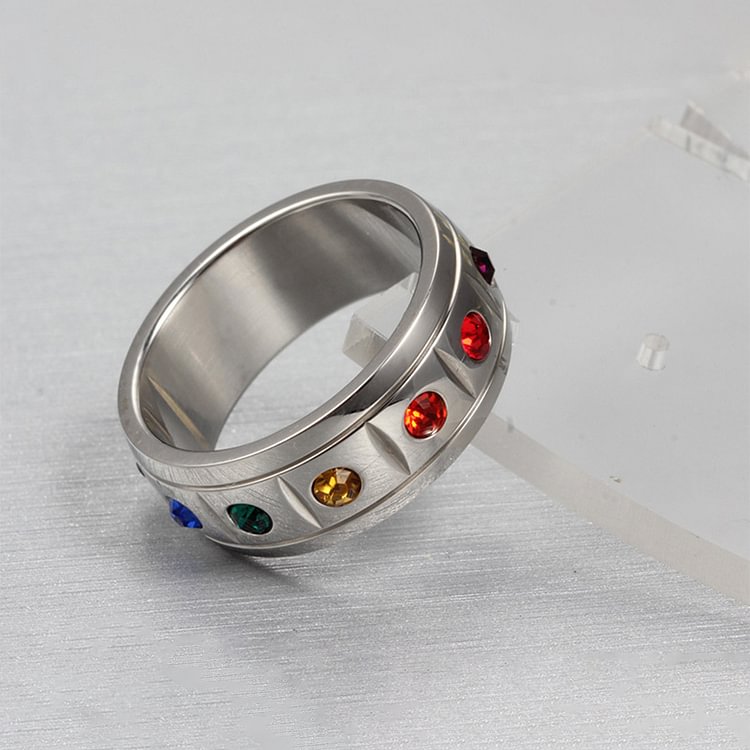 LGBT Gay Pride Jewelry Rainbow Ring