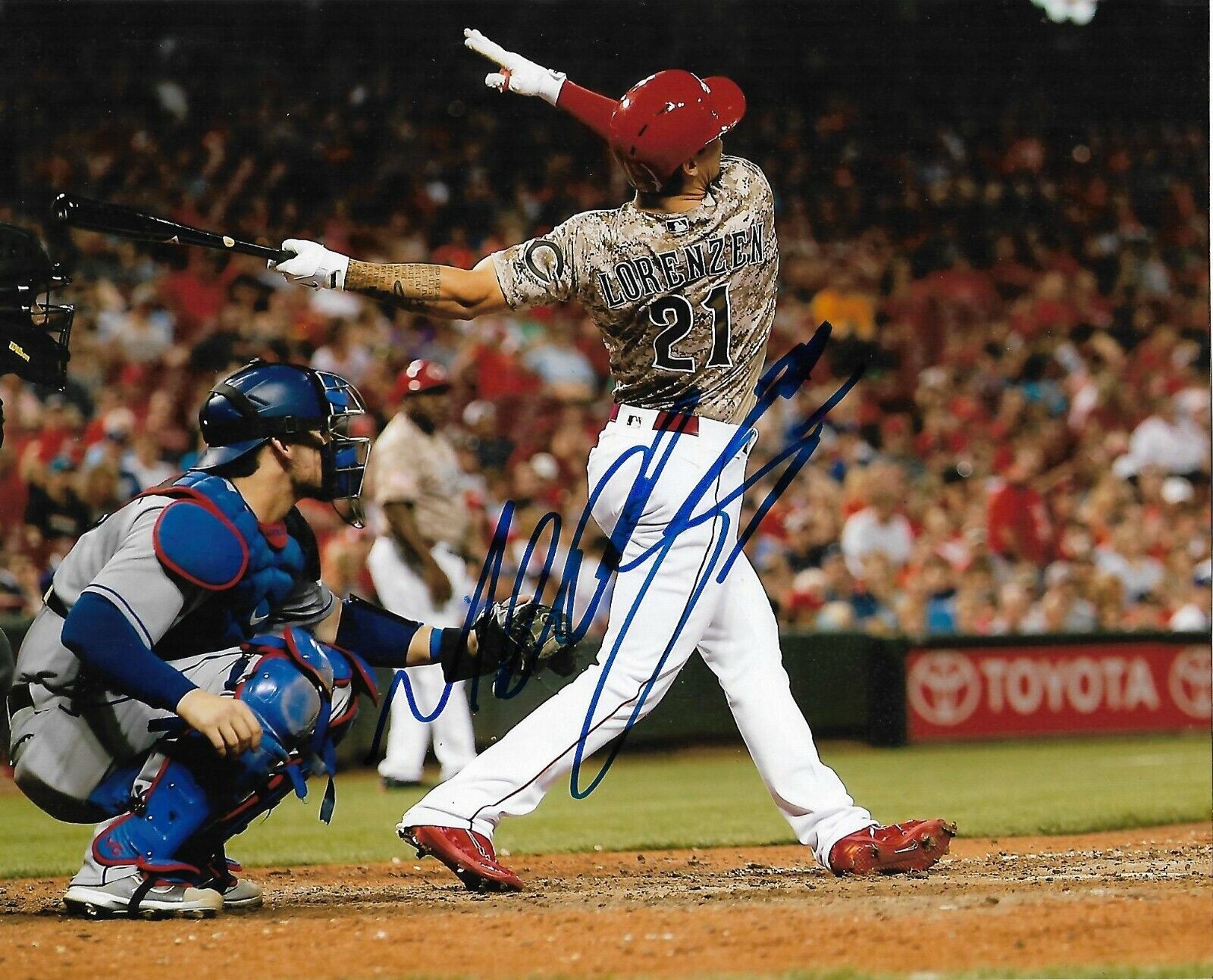 MICHAEL LORENZEN signed autographed CINCINNATI REDS 8x10 Photo Poster painting w/COA