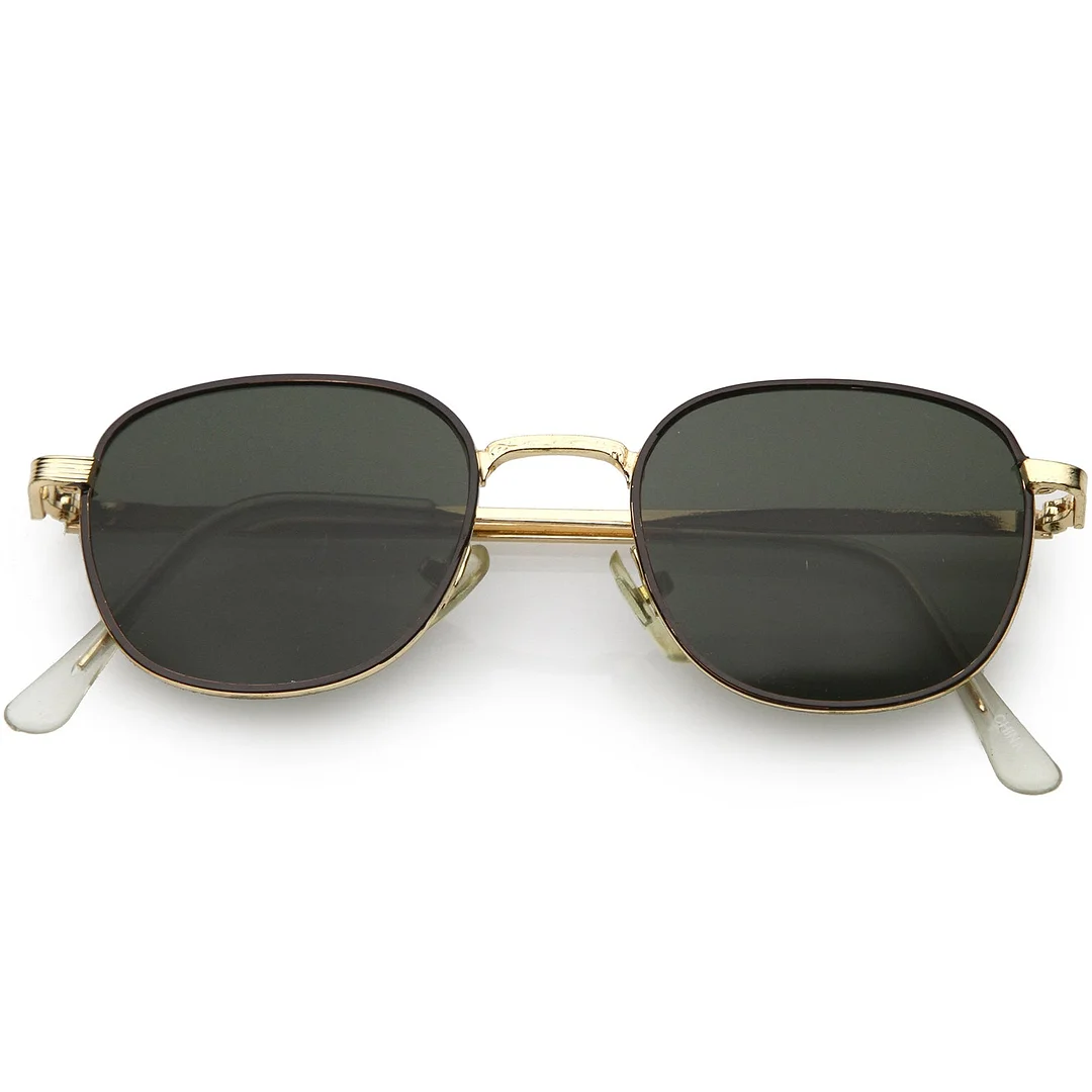 True Vintage Metal Square glasses Slim Metal Arms 46mm