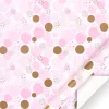 Pink Golden Dots Festive Gift Package Wrapping Paper